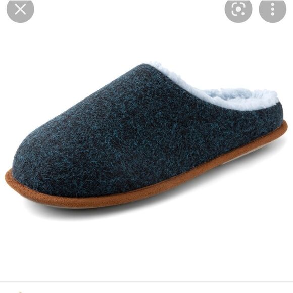 NWT Mens Slip On Comfy Slippers with Fur  Size 9.5-10.5 - Picture 2 of 10